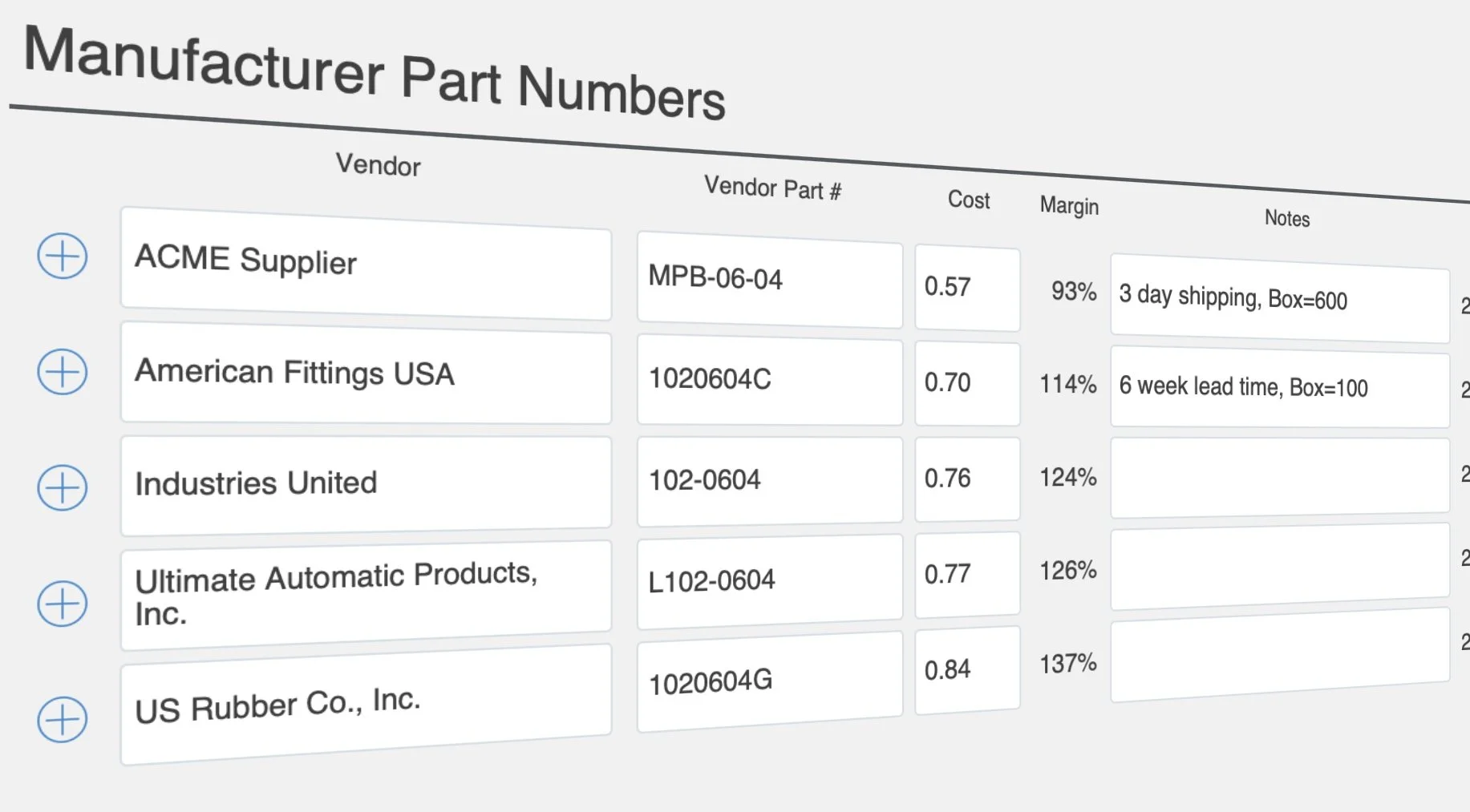 Manufacturers screenshot